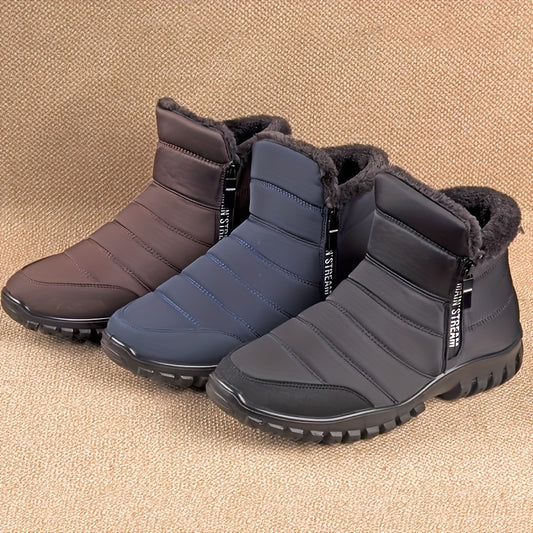 Waterproof Snow Boots, Warm Fleece Cozy Outdoor Hiking